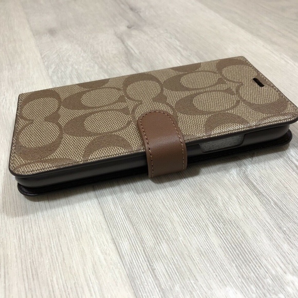 Coach Accessories Coach Iphone Xr Phone Folio Case In Signature